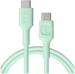 GREEN CELL KABEL USB-C / USB-C Greencell PowerFlex 120cm PD 100W zielony silikonowy