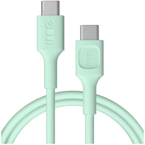 GREEN CELL KABEL USB-C / USB-C Greencell PowerFlex 120cm PD 100W zielony silikonowy