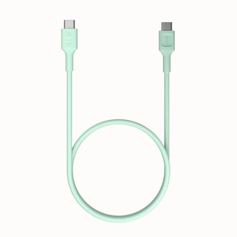 GREEN CELL KABEL USB-C / USB-C Greencell PowerFlex 120cm PD 100W zielony silikonowy