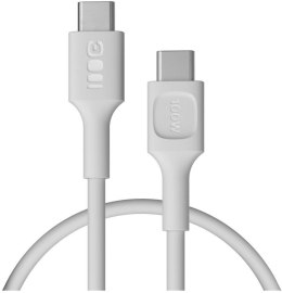 GREEN CELL KABEL USB-C / USB-C Greencell PowerFlex 30cm PD 100W biały silikonowy