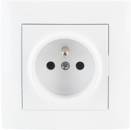 VCX Gniazdo pojedyncze z uziemieniem VCX WESA LC 13 Biały