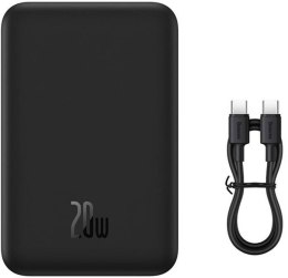 BASEUS Powerbank Baseus Magnetic Mini PPCX150001 20000mAh 20W PD ŁADOWANIE INDUKCYJNE Qi USB-C KABEL USB-C