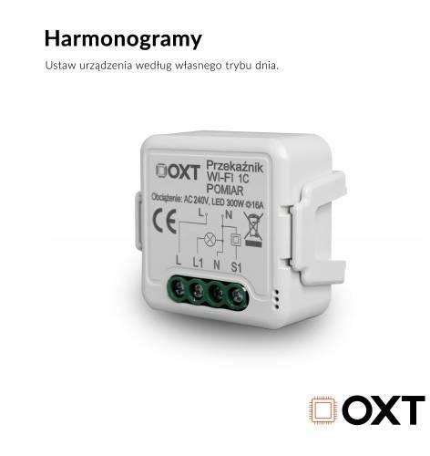 BLEBOX Moduł OXT przekaźnik 1 obwód pomiar 16A WIFI TUYA