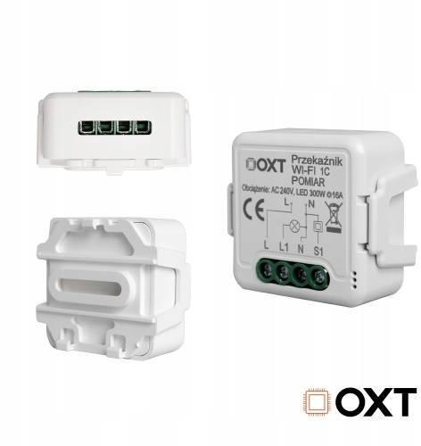 BLEBOX Moduł OXT przekaźnik 1 obwód pomiar 16A WIFI TUYA