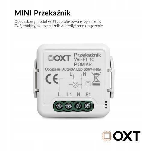 BLEBOX Moduł OXT przekaźnik 1 obwód pomiar 16A WIFI TUYA