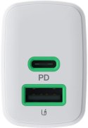 GREEN CELL ŁADOWARKA SIECIOWA Greencell PowerSource Duo30 30W 1xUSB-C 1xUSB-A PD 3.0 QC 4.0+ biała
