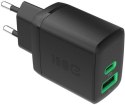 GREEN CELL ŁADOWARKA SIECIOWA Greencell PowerSource Duo30 30W 1xUSB-C 1xUSB-A PD 3.0 QC 4.0+ czarna