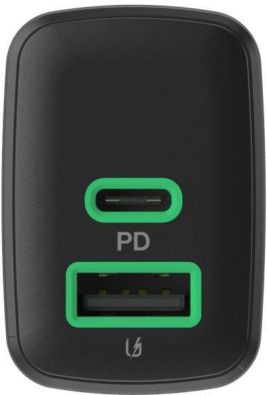GREEN CELL ŁADOWARKA SIECIOWA Greencell PowerSource Duo30 30W 1xUSB-C 1xUSB-A PD 3.0 QC 4.0+ czarna