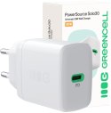 GREEN CELL ŁADOWARKA SIECIOWA Greencell PowerSource Solo30 30W 1xUSB-C PD 3.0 QC 4.0+ biała