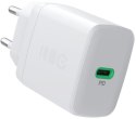 GREEN CELL ŁADOWARKA SIECIOWA Greencell PowerSource Solo30 30W 1xUSB-C PD 3.0 QC 4.0+ biała