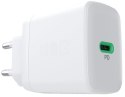 GREEN CELL ŁADOWARKA SIECIOWA Greencell PowerSource Solo30 30W 1xUSB-C PD 3.0 QC 4.0+ biała