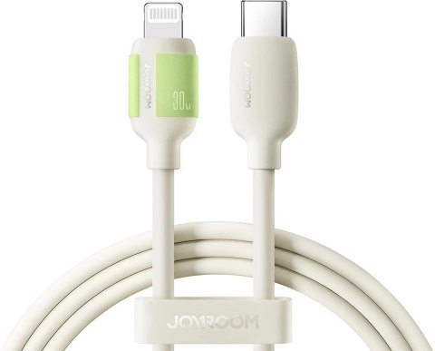JOYROOM Kabel Joyroom S-A53 30W USB-C - Lightning z fluorescencyjną końcówką 2 m - beżowy