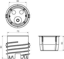KOPOS Puszka elektroinstalacyjna do izolacji końcowej KOPOS KEFZ80_KB