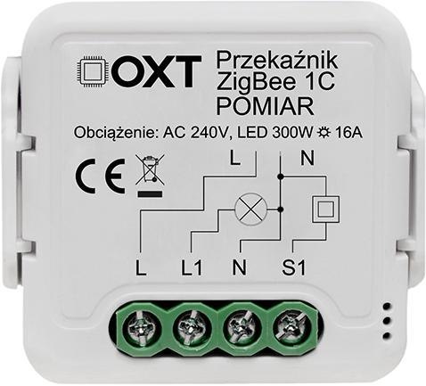 OXT Moduł OXT przekaźnik 1 obw. pomiar 16A ZigBee TUYA