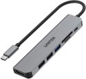 UNITEK Hub USB Unitek USB-C aluminium 7w1
