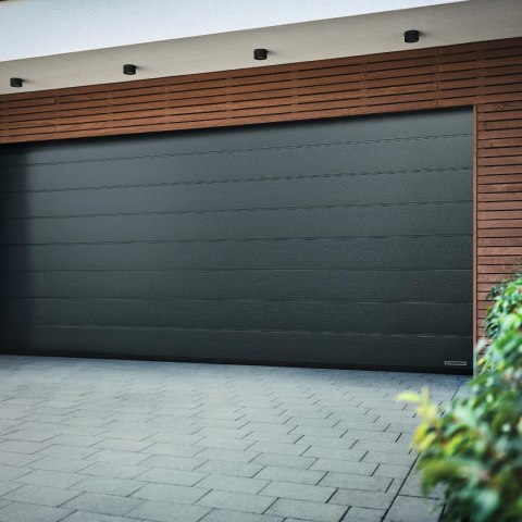 HORMANN Brama garażowa segmentowa Renomatic/Hormann z napędem Supramatic E i szyną FS10-K - przetłoczenia M Woodgrain. Wymiar 5000x2250m