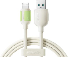JOYROOM Kabel Joyroom S-A53 3A USB-A - Lightning z fluorescencyjną końcówką 1,2 m - beżowy