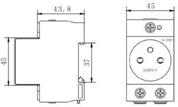 NOARK Gniazdo modułowe, na szynę DIN TH-35, do rozdzielnicy Noark Ex9DS-F 106194