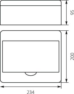 ELEKTRO-PLAST OPATÓWEK Rozdzielnica n/t RN-8 Fala (N+PE) IP40 200x234x95mm, biała | 7.2 Elektro-Plast Opatówek