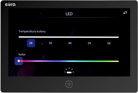EURA Wideodomofon EURA 2-żyłowy VDP-49A3-2TY czarny Tuya