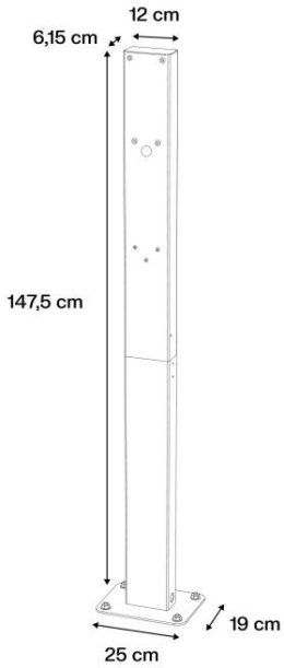GREEN CELL SŁUPEK MONTAŻOWY Greencell HabuDen Post DO STACJI ŁADOWANIA HabuDen WALLBOX EVGCAKHP1