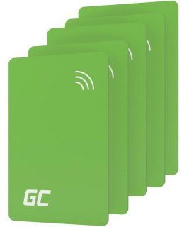 GREEN CELL ZESTAW 5 KART DOSTĘPU NFC DO STACJI ŁADOWANIA EV Greencell HabuDen EVGCAKNFC5