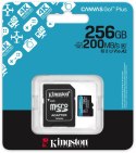 KINGSTON Karta pamięci microSD 256GB Kingston CanvasGo! Plus 200MB/s A2 U3 V30 + adapter