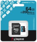 KINGSTON Karta pamięci microSD 64GB Kingston CanvasGo! Plus 200MB/s A2 U3 V30 + adapter