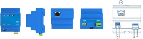 TECH STEROWNIKI Extender sygnału na szynę DIN EX-MODBUS Tech sterowniki