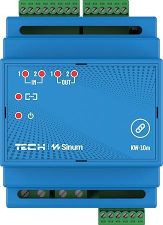 TECH STEROWNIKI Moduł karta wejść/wyjść na szynę DIN KW-10m Tech sterowniki