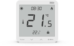 TECH STEROWNIKI Przewodowy dwustanowy regulator pokojowy podtynkowy biały ST-297z v3 Tech sterowniki