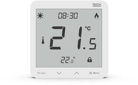 TECH STEROWNIKI Przewodowy dwustanowy regulator pokojowy podtynkowy biały ST-297z v3 Tech sterowniki