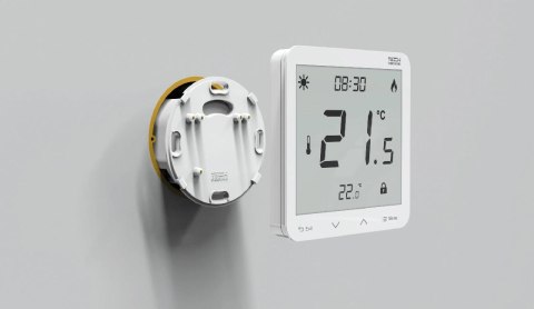 TECH STEROWNIKI Przewodowy dwustanowy regulator pokojowy podtynkowy biały ST-297z v3 Tech sterowniki