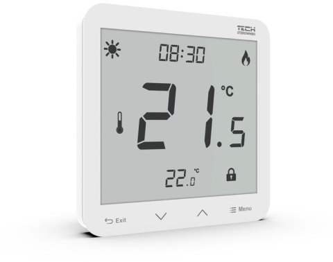 TECH STEROWNIKI Przewodowy dwustanowy regulator pokojowy podtynkowy biały ST-297z v3 Tech sterowniki