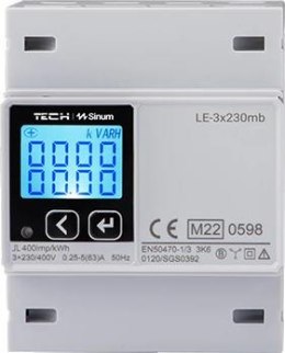 TECH STEROWNIKI Trójfazowy dwukierunkowy licznik energii LE-3x230mb Tech sterowniki