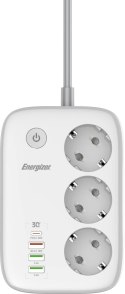 ENERGIZER LISTWA ZASILAJĄCA SMART Energizer Z Wi-Fi I APP 3x SCHUKO 3x USB-A 1x USB-C 2500W 10A KABEL 2M
