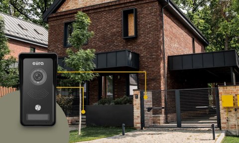 EURA Wideodomofon EURA VDP-76A3 czarny monitor