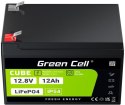 GREEN CELL AKUMULATOR LITOWO-ŻELAZOWO-FOSFORANOWY LiFePO4 Green Cell Cube 12.8V 12Ah LFPGC12V12AH