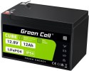 GREEN CELL AKUMULATOR LITOWO-ŻELAZOWO-FOSFORANOWY LiFePO4 Green Cell Cube 12.8V 12Ah LFPGC12V12AH