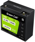 GREEN CELL AKUMULATOR LITOWO-ŻELAZOWO-FOSFORANOWY LiFePO4 Green Cell Cube 12.8V 20Ah LFPGC12V20AH