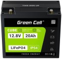 GREEN CELL AKUMULATOR LITOWO-ŻELAZOWO-FOSFORANOWY LiFePO4 Green Cell Cube 12.8V 20Ah LFPGC12V20AH