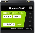 GREEN CELL AKUMULATOR LITOWO-ŻELAZOWO-FOSFORANOWY LiFePO4 Green Cell Cube 12.8V 20Ah LFPGC12V20AH