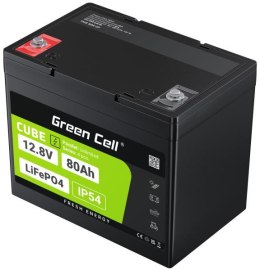 GREEN CELL AKUMULATOR LITOWO-ŻELAZOWO-FOSFORANOWY LiFePO4 Green Cell Cube 12.8V 80Ah LFPGC12V80AH