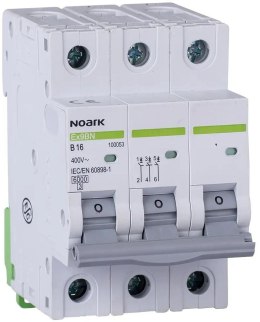 NOARK WYŁĄCZNIK NADPRĄDOWY 6 KA, B, 16A, 3P, Ex9BN 3P B16 Noark 100053