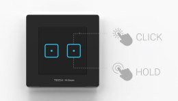 TECH STEROWNIKI Bezprzewodowy włącznik dwupolowy czarny FS-02 Tech Sterowniki