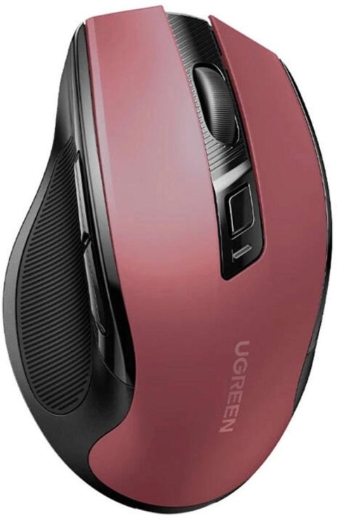 UGREEN Mysz optyczna Ugreen MU006 bezprzewodowa USB 2.4GHz / Bluetooth 5.0 4000 DPI - czerwona