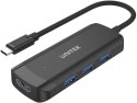 UNITEK Unitek Aktywny hub USB-C 3*USB-A 3.1, HDMI 4K@30Hz