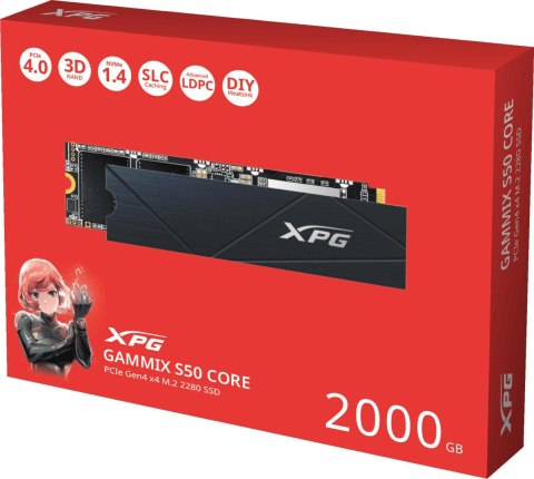 ADATA Adata Dysk SSD XPG GAMMIX S50 CORE 2TB PCIe 4x4 3.5/2.8 M2
