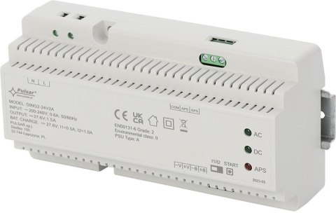 PULSAR Zasilacz buforowy impulsowy na szynę DIN Grade 2 DING2-24V2A 27,6V 2A