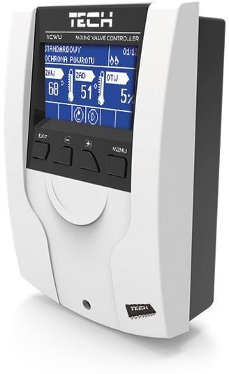 TECH STEROWNIKI Sterownik instalacji (1 siłownik zaworu + obieg CWU) I-1 CWU Tech sterowniki